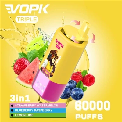 Vopk Triple 60000 פחזניות הטובות ביותר שלוש חוויית טעם טעם
