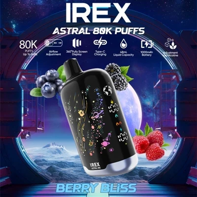 IREX Astral 80K – סיגרית דגל חד פעמית E-עם קיבולת גבוהה, ביצועים רבי עוצמה ומ...