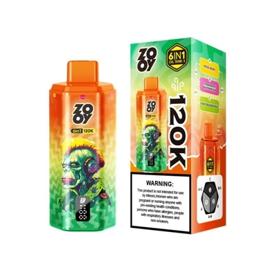 ZOOY 120K 6IN1: סיגריות E-פרימיום רב-טעמים לשימוש בקיבולת גבוהה-