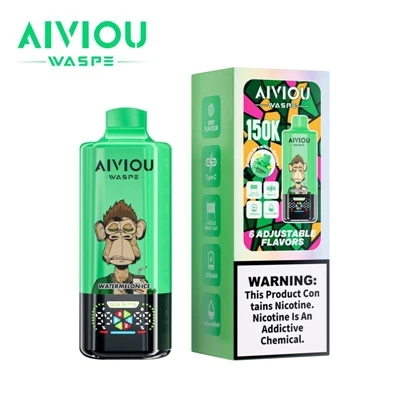 WASPE Aiviou 6 ב-1 150K Puffs Disposable Vape – סיגריה E- חד פעמית-ביכולת גבו...