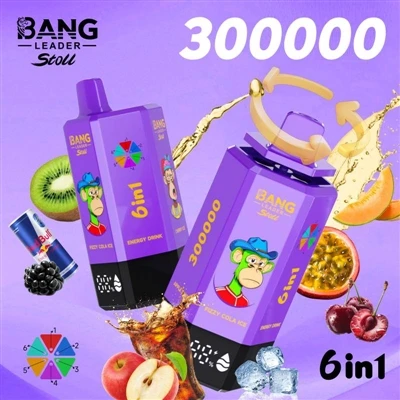 Bang Leader 300000: הצורה המלאה של הדור הבא של סיגריות אלקטרוניות חד פעמיות-.