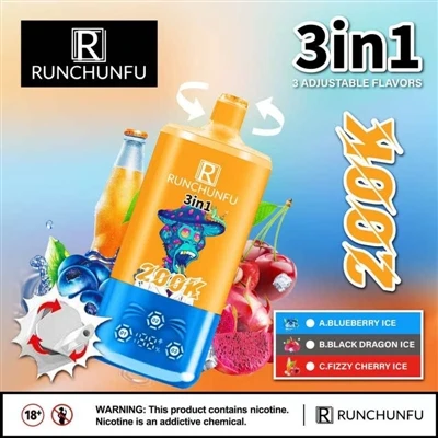 Runchunfu 200K Puffs: חקר חדש במבנה ובחוויית המשתמש של סיגריות חד פעמיות E-.