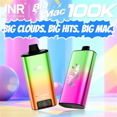 JNR Big Mac 100K - הגדרה מחדש של תקן העמידות עבור סיגריות גבוהות-Puff Disposa...