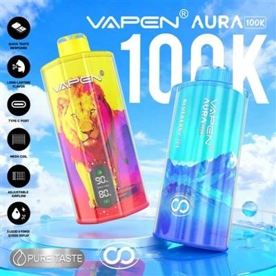 VAPEN AURA 100000: כאשר סיגריות חד פעמיות E-נכנסות לעידן של התקנים 'באמת ממוש...