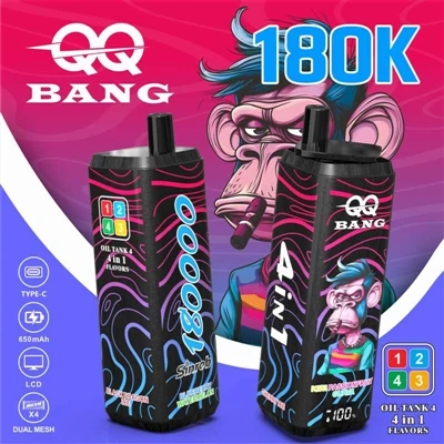 QQ BANG 180K – מגדיר הטרנדים החדש בסיגריות אלקטרוניות חד פעמיות מרובות-טעמים