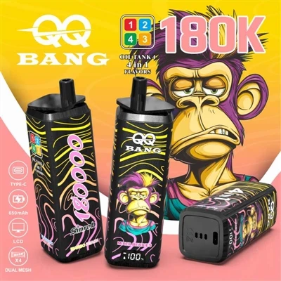 QQ BANG 180K 4in1: חווית Vape האולטימטיבית עם ארבעה טעמים במכה אחת