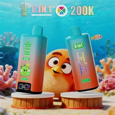 BANG KING VAPEN 200K 8IN1: חוויית הסיגריה האולטימטיבית-עם מספר טעמים ועיצוב א...