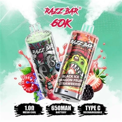 Razz Bar 65K+ Puffs Vape: מכשיר שלוקח את 'האושר של אדם עצלן' לקצה