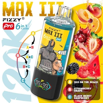 Fizzy MAXIII Pro 120K Puffs Vape: מכשיר שבאמת מבין את הצרכים של אנשים עצלנים