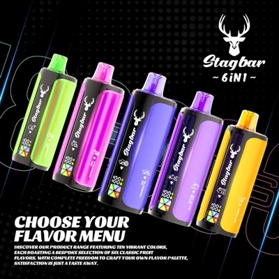 Stag Bar 6in1 180K: סיגריה חד פעמית E-המשלבת 'עמידות' ו'רבגוניות'