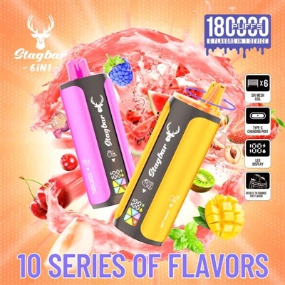 StagBar 6in1 180K Puffs Vape: When E-סיגריות אינן עוד מונוטוניות, אבל מתחילות...