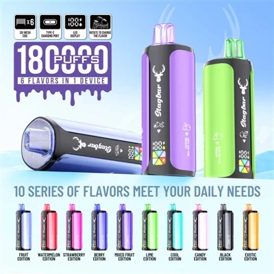 StagBar 180000 Puff 6in1: מכשיר שבאמת משלב חיי סוללה ארוכים וטעמים מרובים בחו...