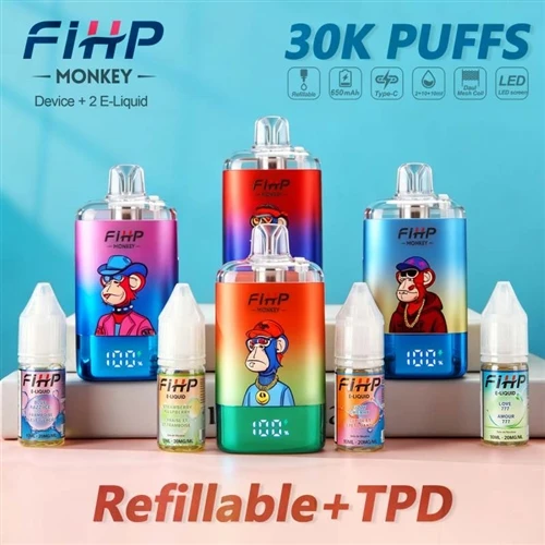 FIHP MONKEY 30K Vape למילוי חוזר: בחירה חדשה המאזנת חיי סוללה ארוכים ונוחות