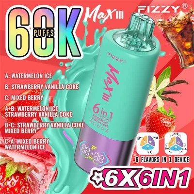 Fizzy Max III 60K 6 ב 1 טעם
